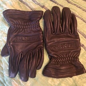 Harley-Davidson Padded Goat Leather Black Riding Gloves